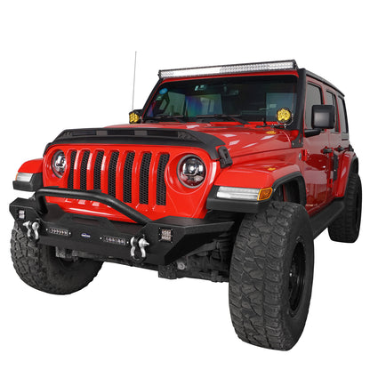 Front Bumper w/Winch Plate Mid Width Bumper(20-24 Jeep Gladiator JT & Jeep Wrangler JK & JL) - Ultralisk 4x4