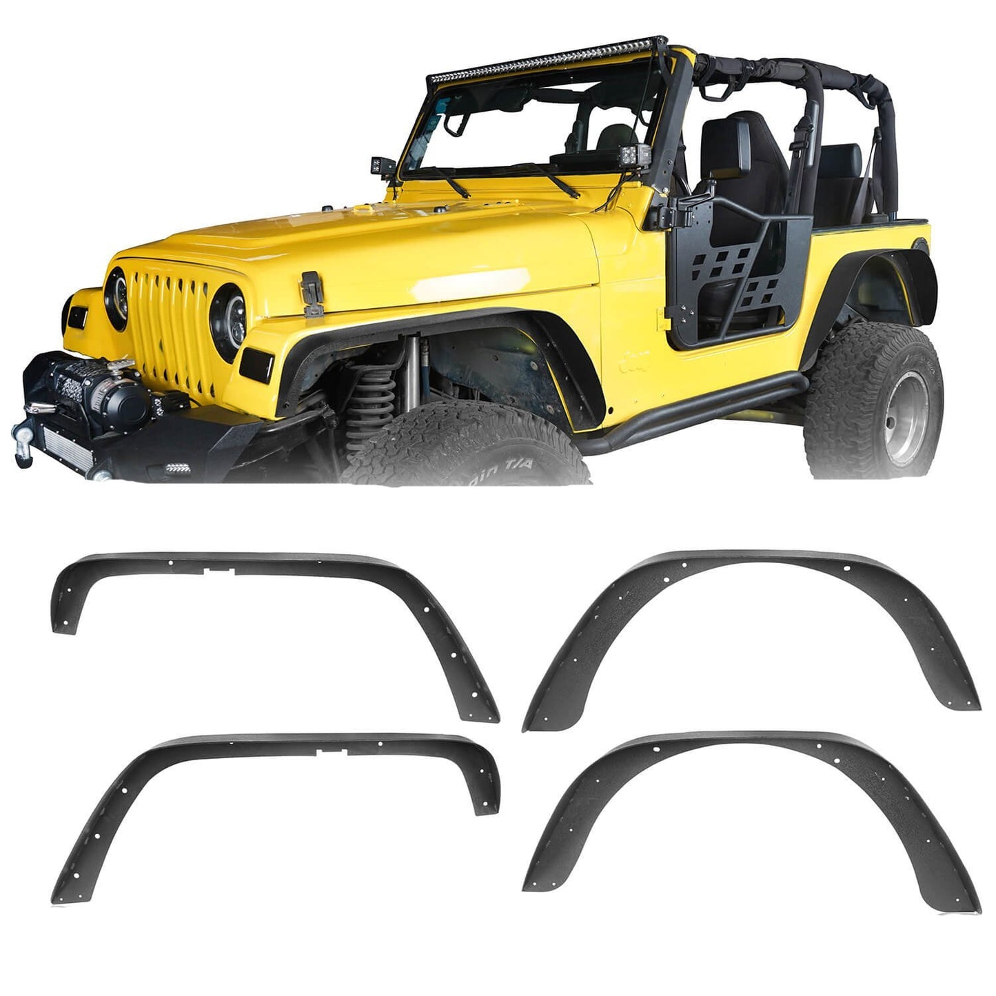 Jeep TJ Fender Flares for Jeep Wrangler TJ 1997-2006 BXG056 Jeep Wrangler TJ Parts   2