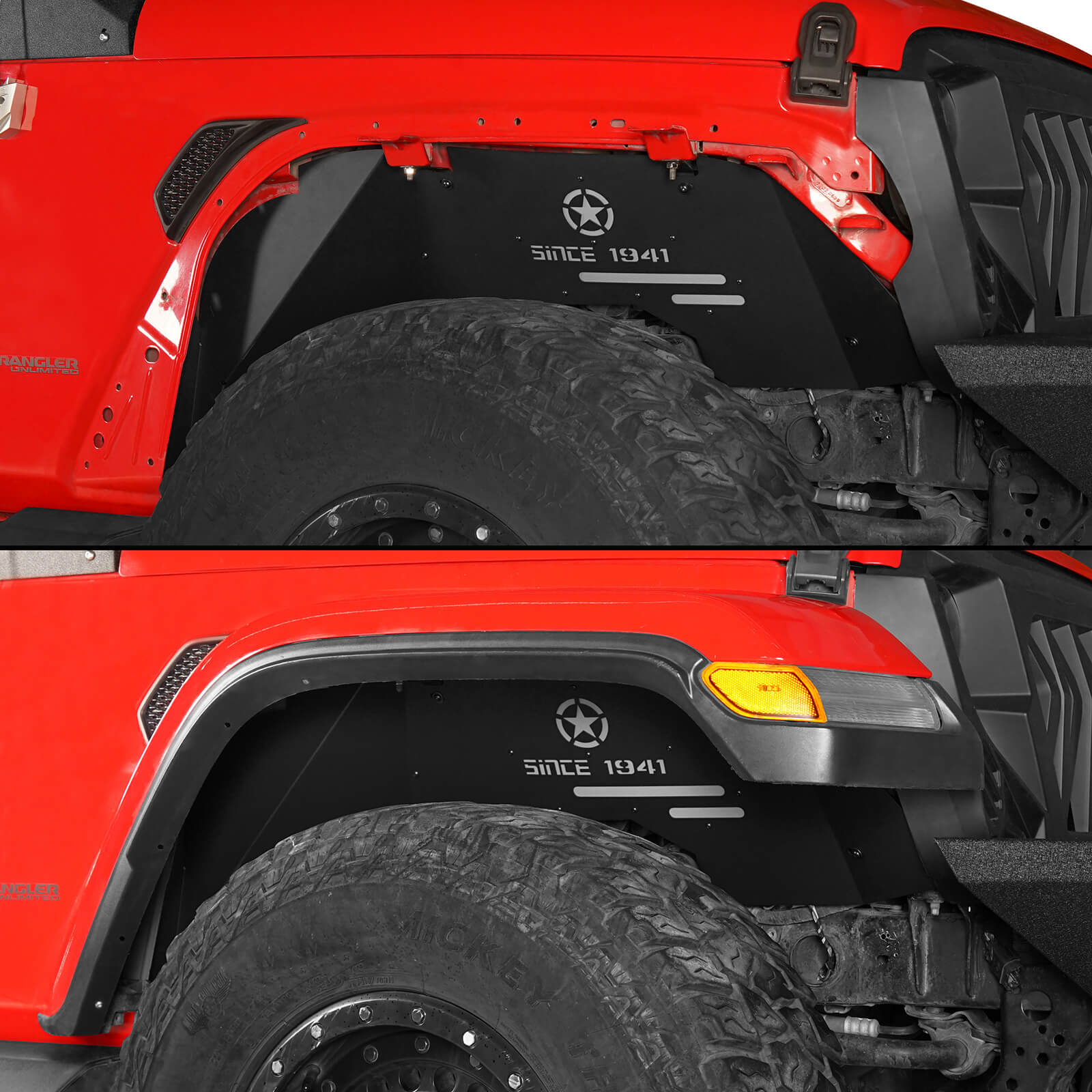 Jeep Wrangler “1941” Style Front Inner Fender Liners(18-22 JL& 20-22 JT） - ultralisk4x4 - BXG.3036-S 5