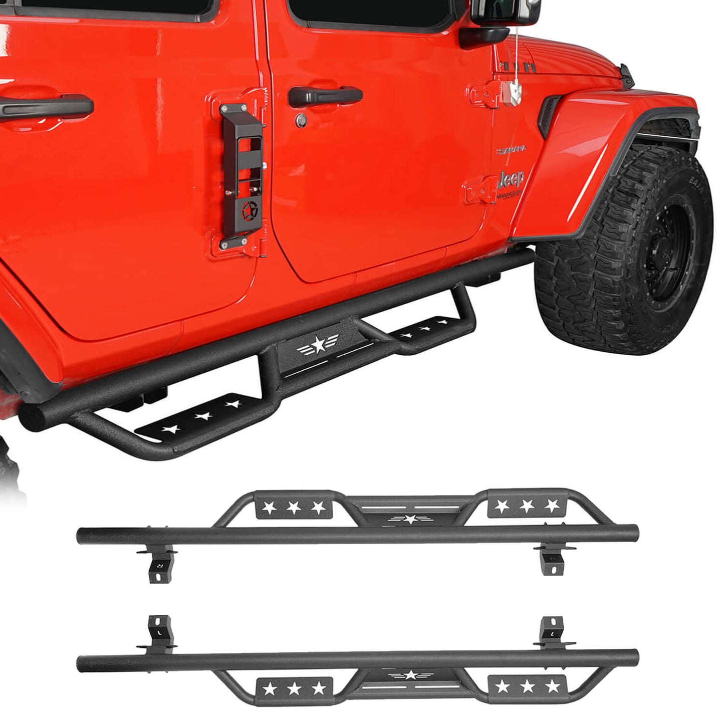 Jeep Wrangler JL Side Steps Jeep Wrangler JL Running Boards Nerf Bars for Jeep Wrangler JL 2018-2020 BXG3005-1 1