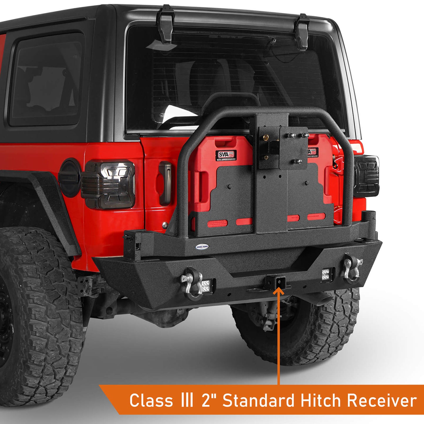 18-23 Jeep Wrangler JL Aftermarket Rear Bumper w/ 2 Gasoline Fuel Cans & Tire Carrier b3041s 5