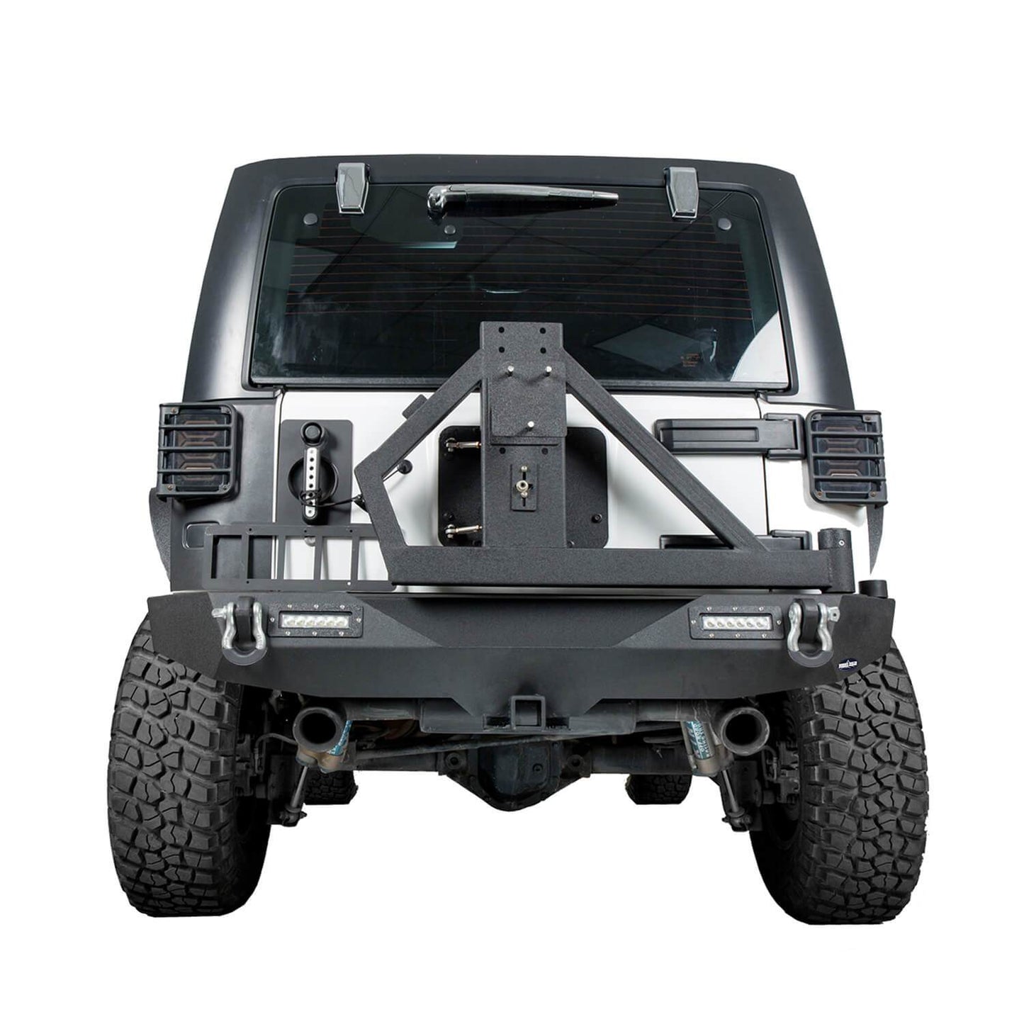 Opar Lotus Tubular Front Bumper & Different Trail Rear Bumper w/Tire Carrier Combo Kit for 2007-2018 Jeep Wrangler JK JKU BXG132114 u-Box offroad 10