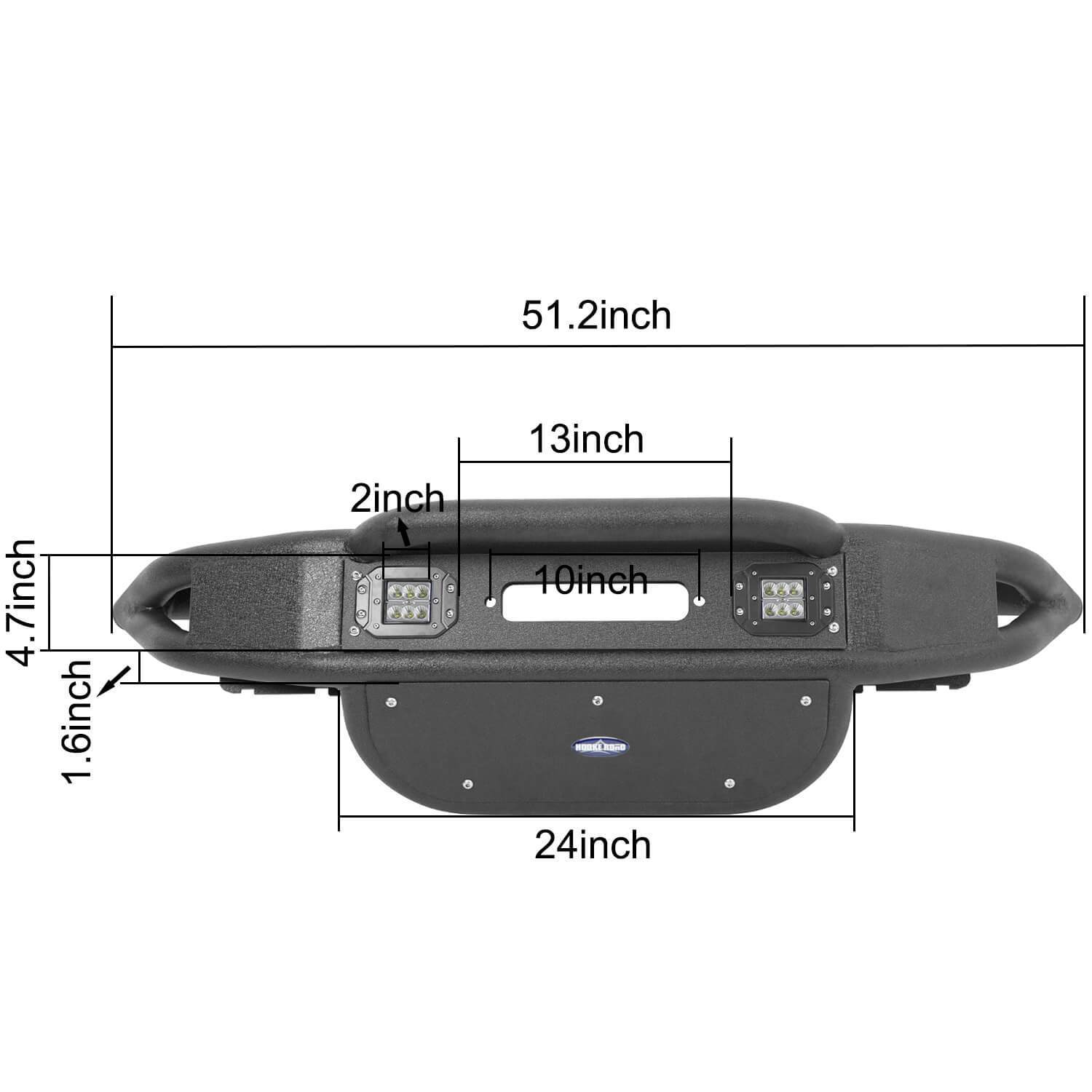 Opar Lotus Tubular Front Bumper & Different Trail Rear Bumper w/Tire Carrier Combo Kit for 2007-2018 Jeep Wrangler JK JKU BXG132114 u-Box offroad 7