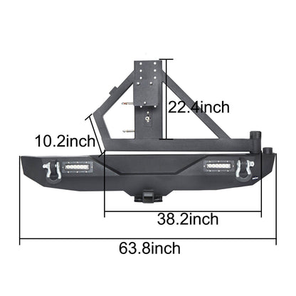 Mad Max Front Bumper & Rear Bumper w/Tire Carrier(07-18 Jeep Wrangler JK) - ultralisk4x4