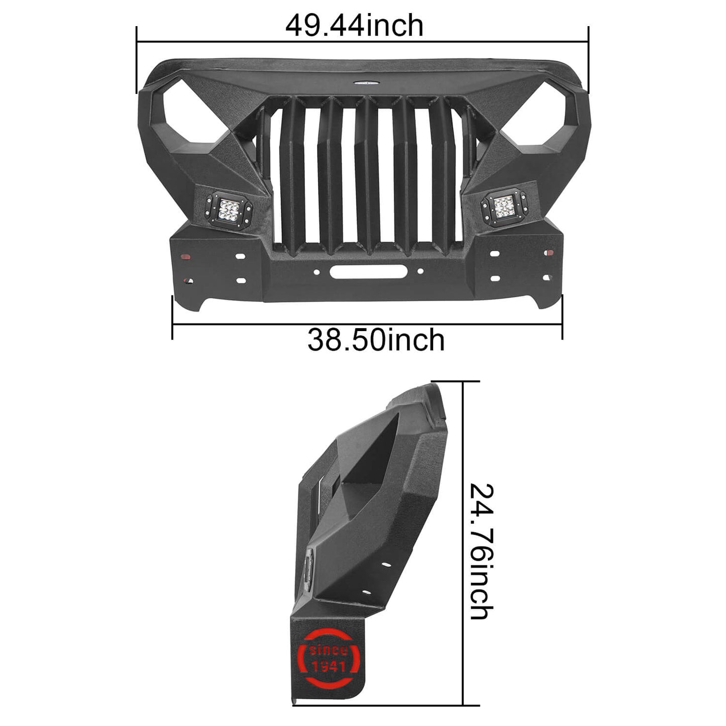 Mad Max Front Bumper with Grill & Side Steps(18-25 Jeep Wrangler JL 4 Door) - ultralisk4x4