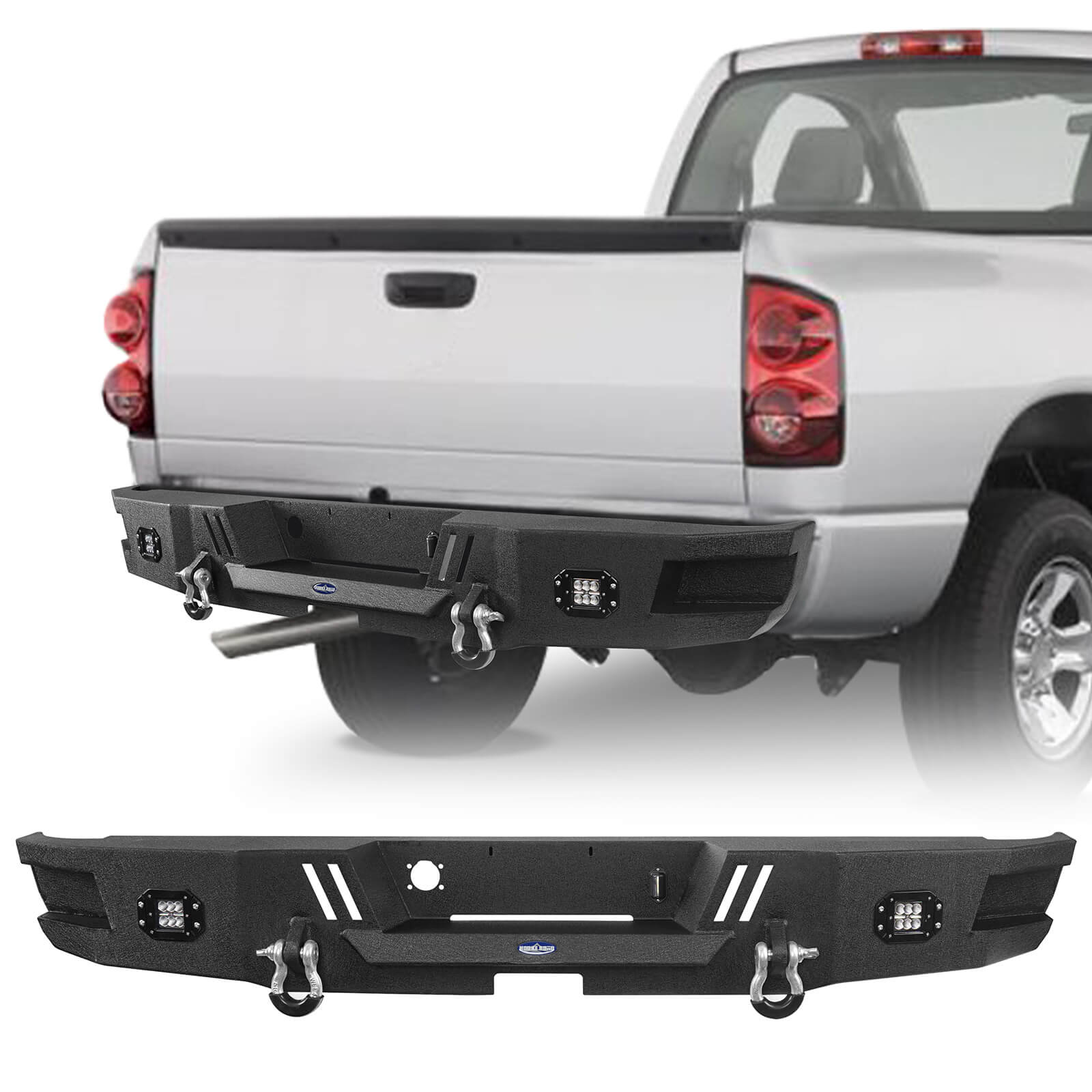 Ram Rear Bumper w/LED Floodlights for 2006-2008 Dodge Ram 1500 ...