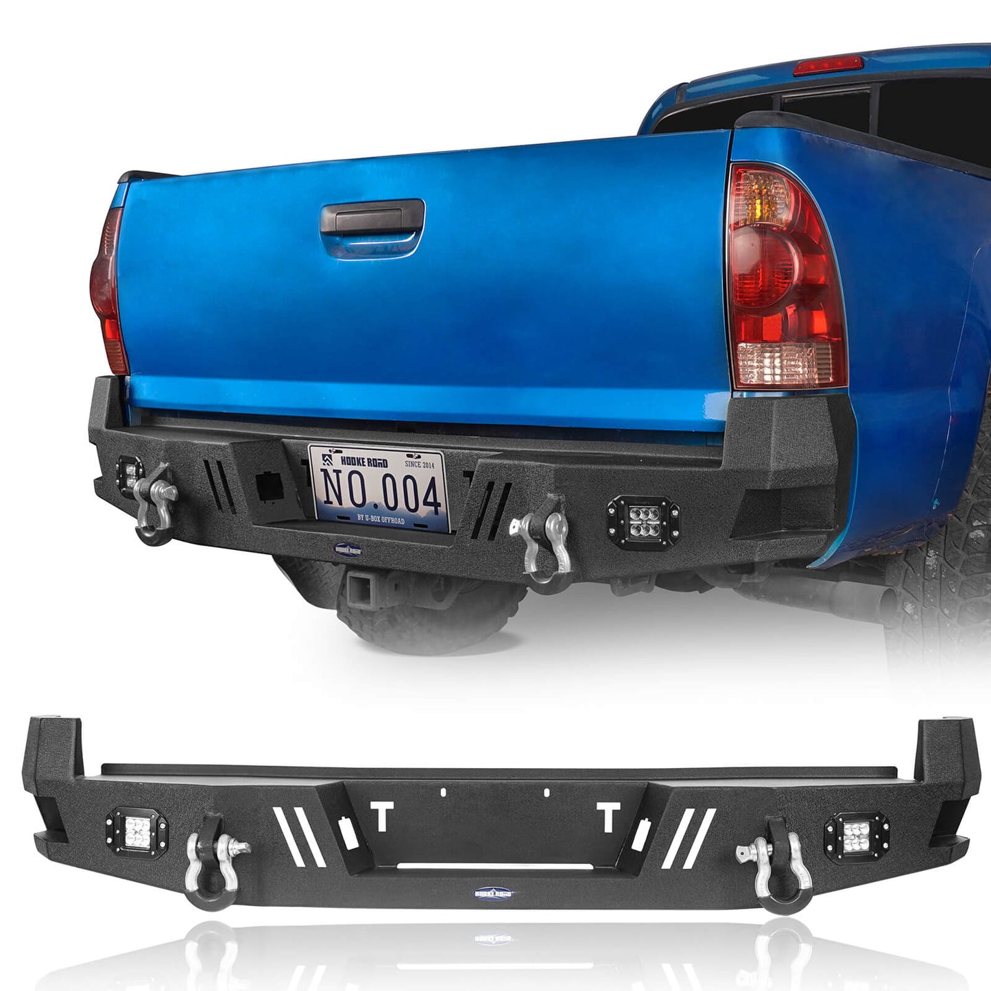 Tacoma Rear Bumper w/Lights for 2005-2015 Toyota Tacoma - Ultralisk 4x4 b4022-1