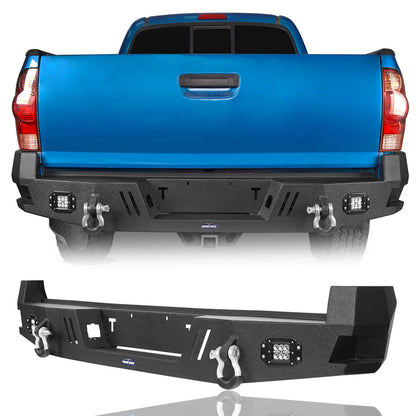 Tacoma Rear Bumper w/Lights for 2005-2015 Toyota Tacoma - Ultralisk 4x4 b4022-3