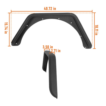 Rear Fender Flares(87-95 Jeep Wrangler YJ) - ultralisk4x4