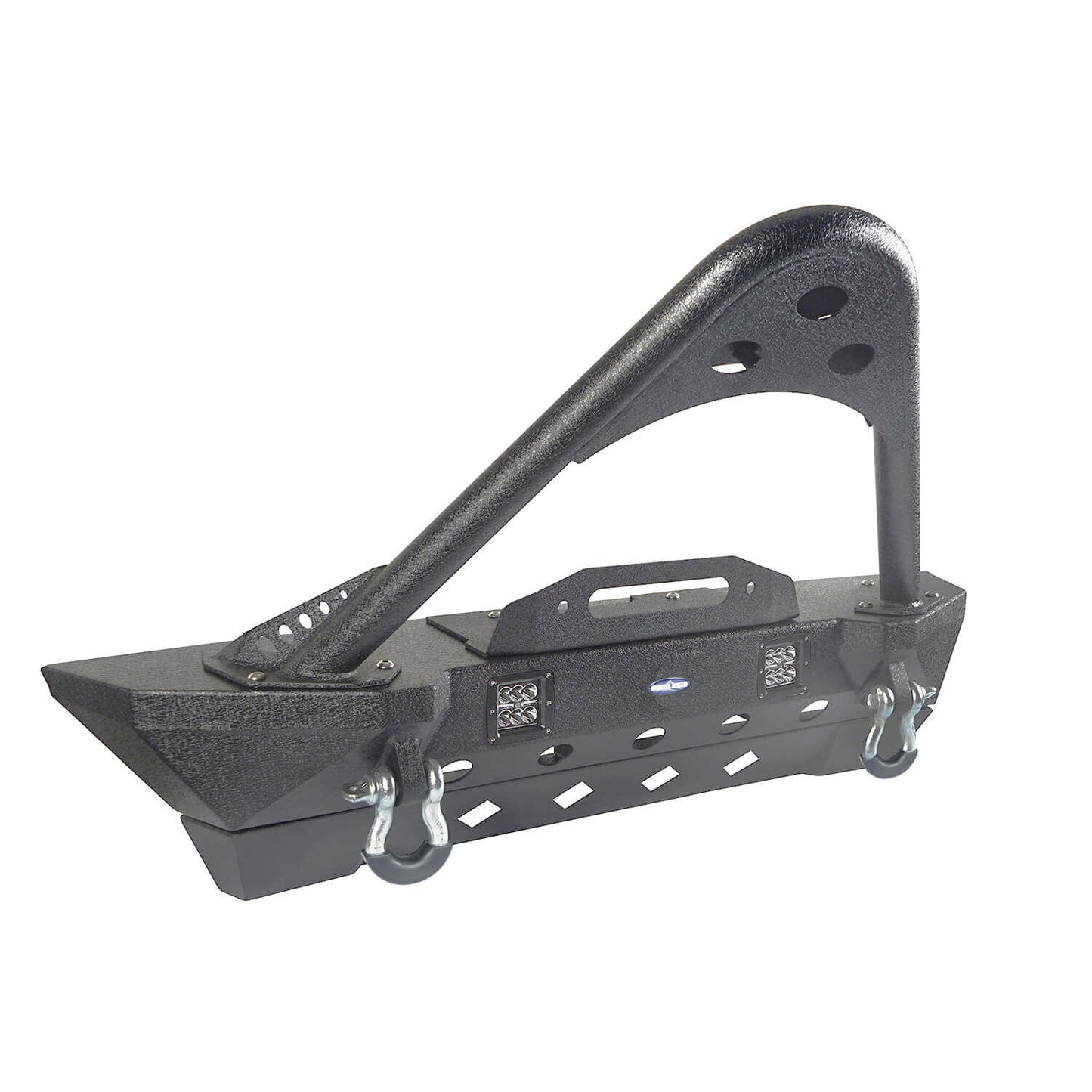 Stubby Front Bumper w/Stinger & Winch Plate Mount w/LED Spotlight(07-18 Jeep Wrangler JK) - Ultralisk 4x4