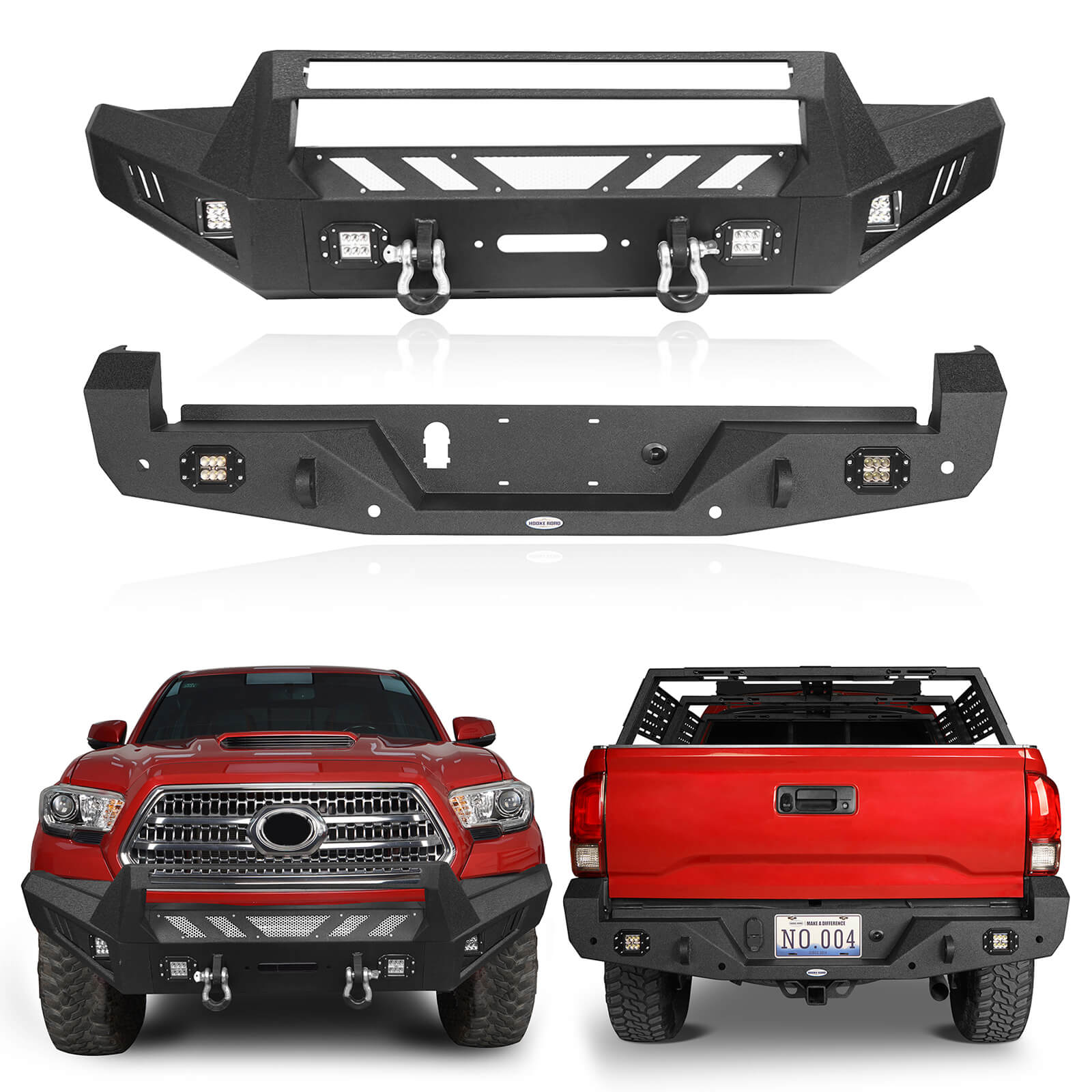 Tacoma Front & Rear Bumpers Combo for 2016-2023 Toyota Tacoma 3rd Gen ...