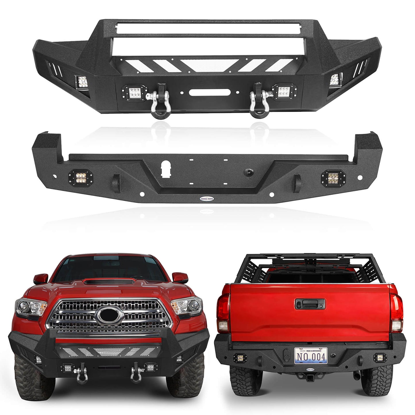 Front & Rear Bumpers Combo(16-23 Toyota Tacoma) b42014200s 1