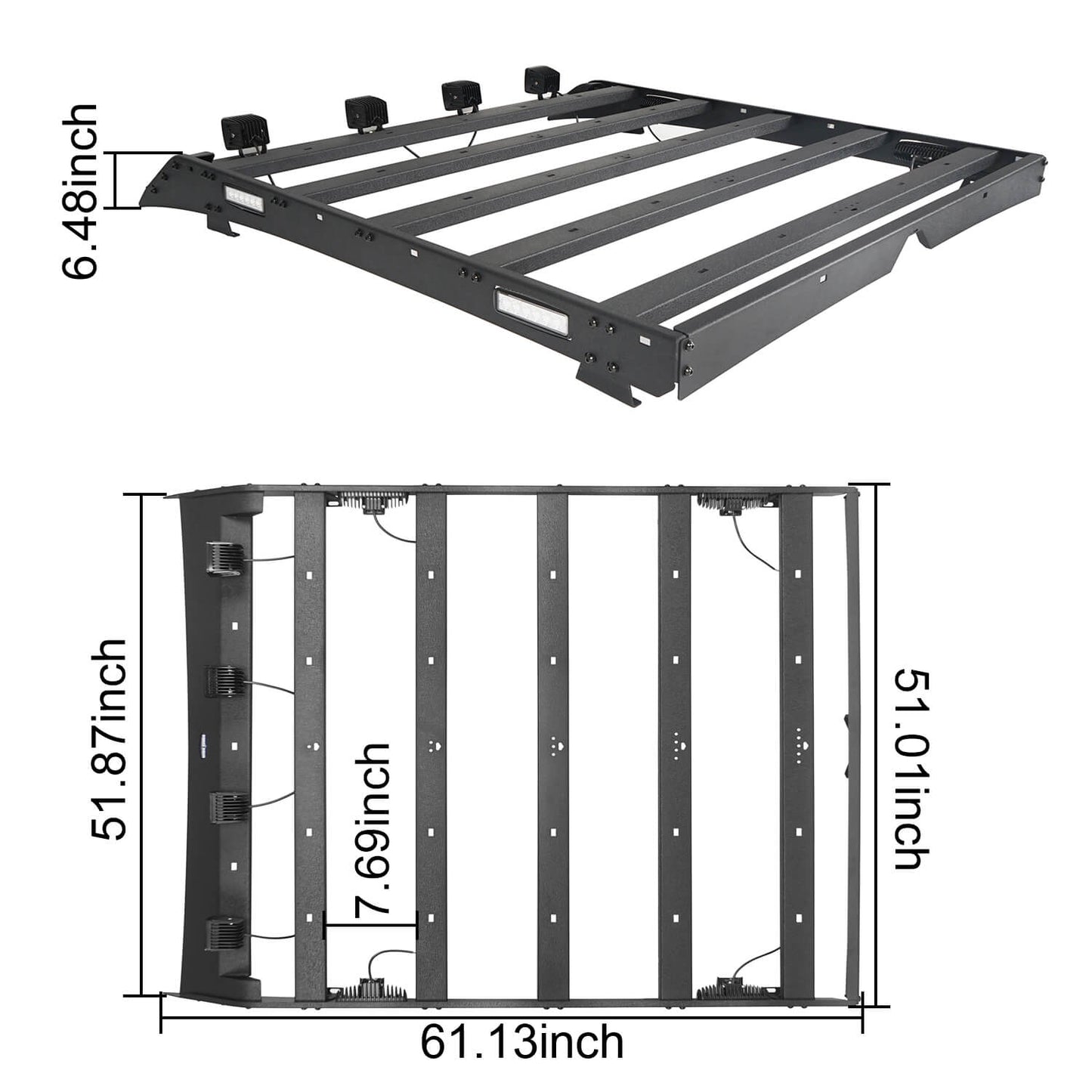 Tundra Crewmax Roof Rack Track Rack for 2007-2013 Toyota Tundra 8