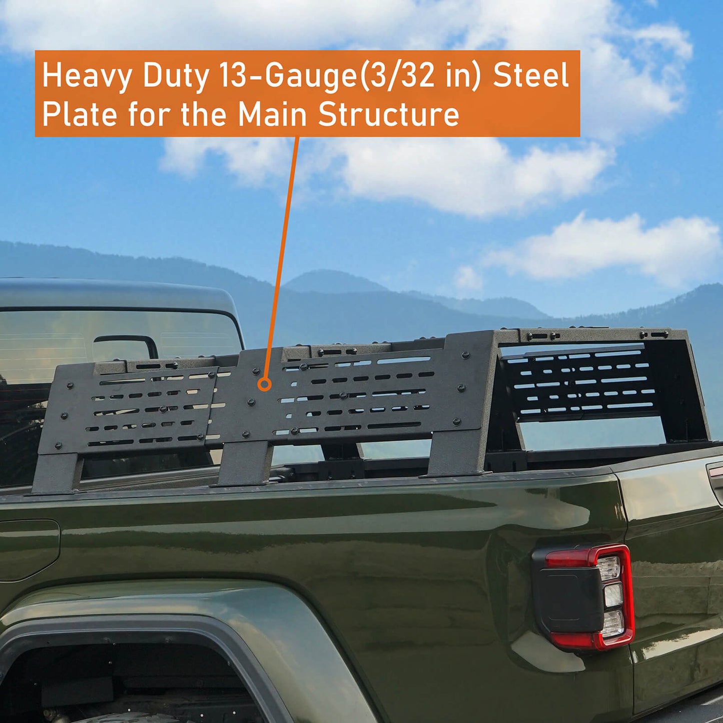 Jeep Gladiator JT & Toyota Tacoma 12.2" High Overland Bed Rack  BXG.9904-S 4