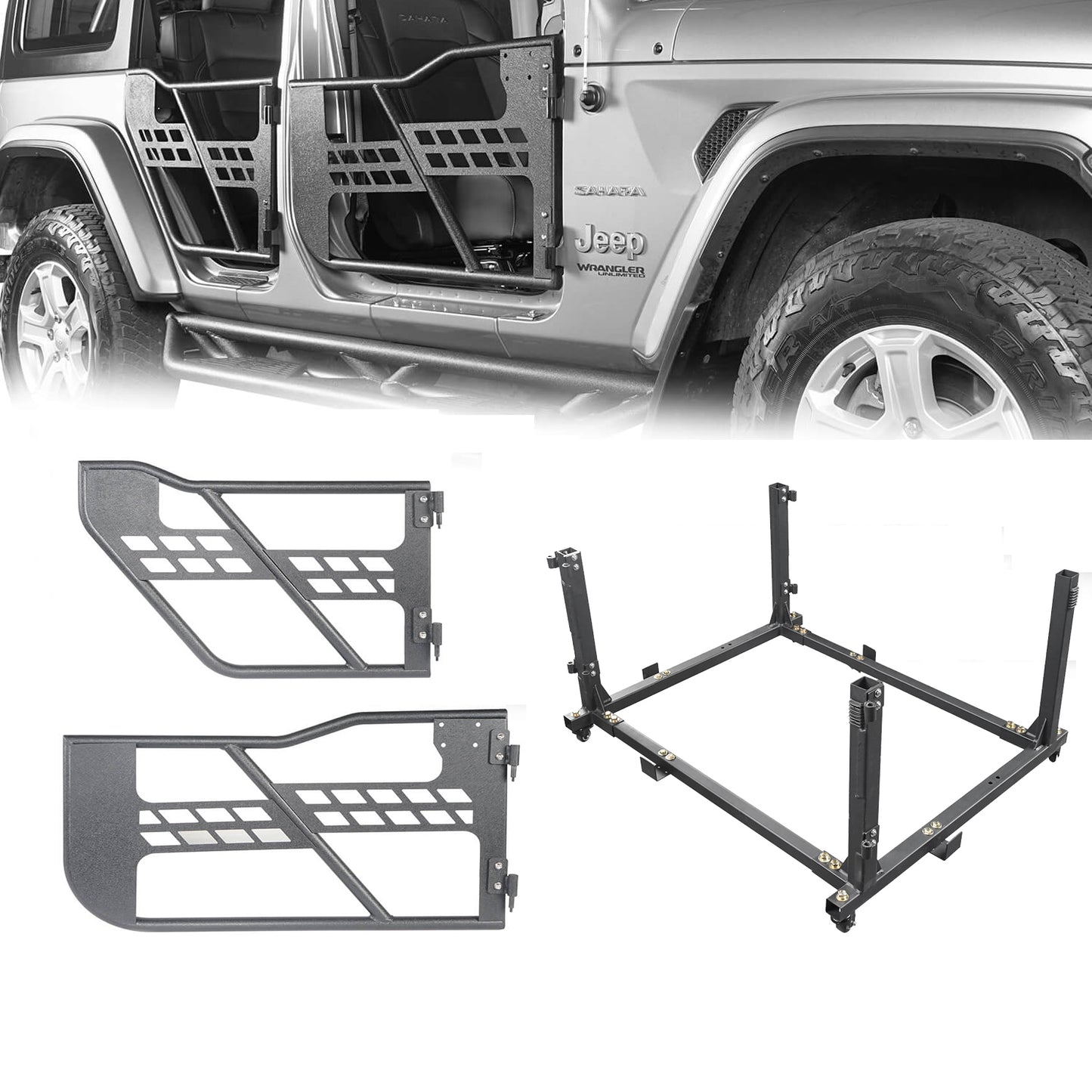 Tubular Doors & Side Mirrors & Door Storage (20-24 Jeep Gladiator JT) - ultralisk4x4