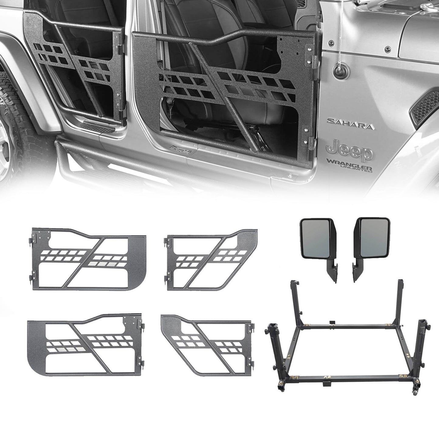 Tubular Doors & Side Mirrors & Door Storage (20-24 Jeep Gladiator JT) - ultralisk4x4