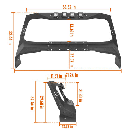 Windshield Frame Cover Visor Cowl Armor w/Lights(97-06 Jeep Wrangler TJ) - ultralisk4x4